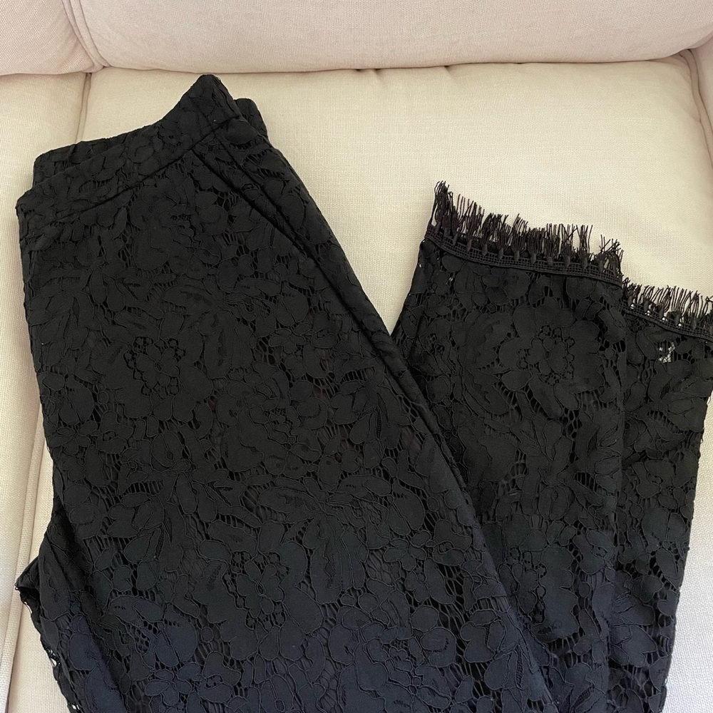 Esqualo BLACK LACE ankle pants NWT